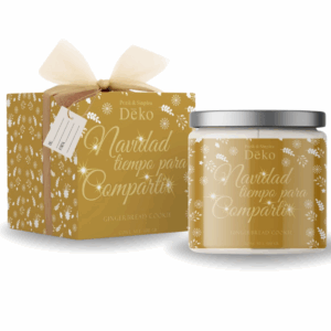 Vela Xmas Magic Box Dorada con Caja Aroma Gingerbread Cookie