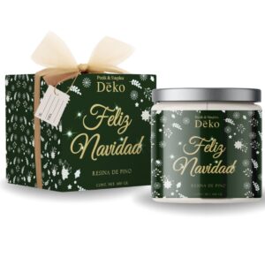 Vela Xmas Magic Box Verde con Caja Aroma Resina de Pino