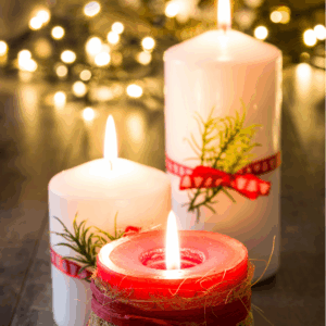 Vela hexagonal aroma Nieve de Vainilla